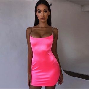 Meshki Neon Pink Mini Dress